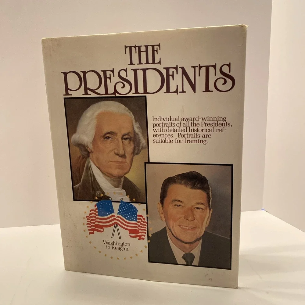 The Presidents Washington To Reagan 1984 HCDJ Oversized Award‎ Winning Portraits